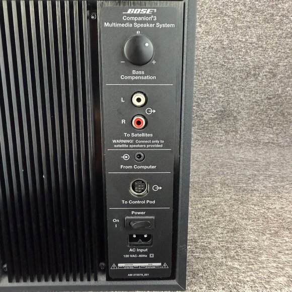 ✅Bose Companion 3 Multimedia Speaker System SUBWOOFER Power Cord & Control Pod - Picture 7 of 15